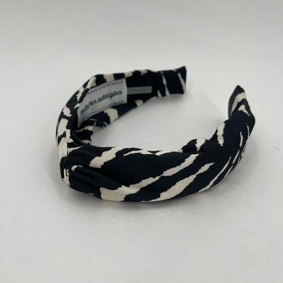 AUTUMN ADEIGBO Headband NEW Zebra Animal Print Black Hair Accessory Rare NWOT - Picture 11 of 11